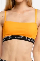 Горна част на бански Calvin Klein Swimwear оранжев